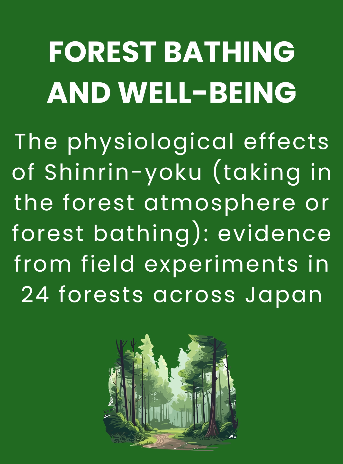 Forest bathing and well-being